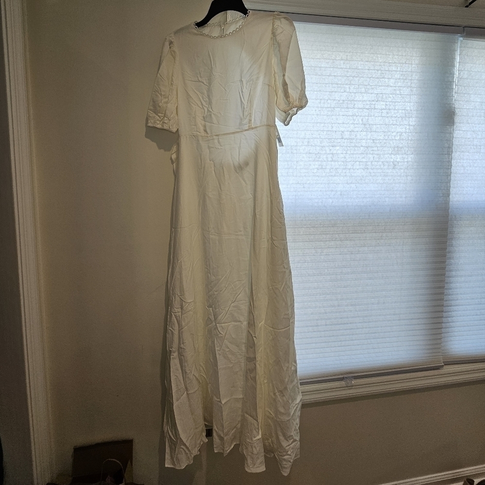 ALEXIA Admor Imogen Open Back Midi Dress in white size S - Picture 6 of 6